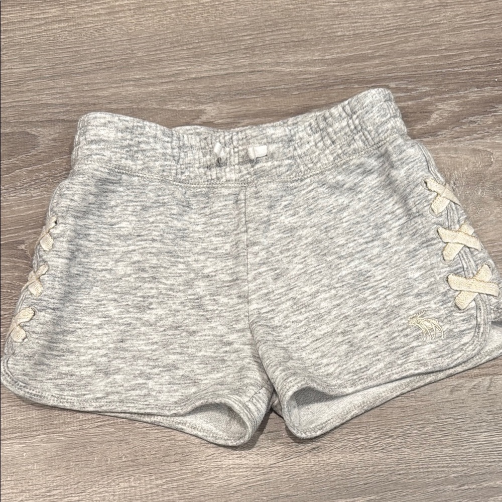 Abercrombie Kids Gray Athletic Shorts with Lace Trim